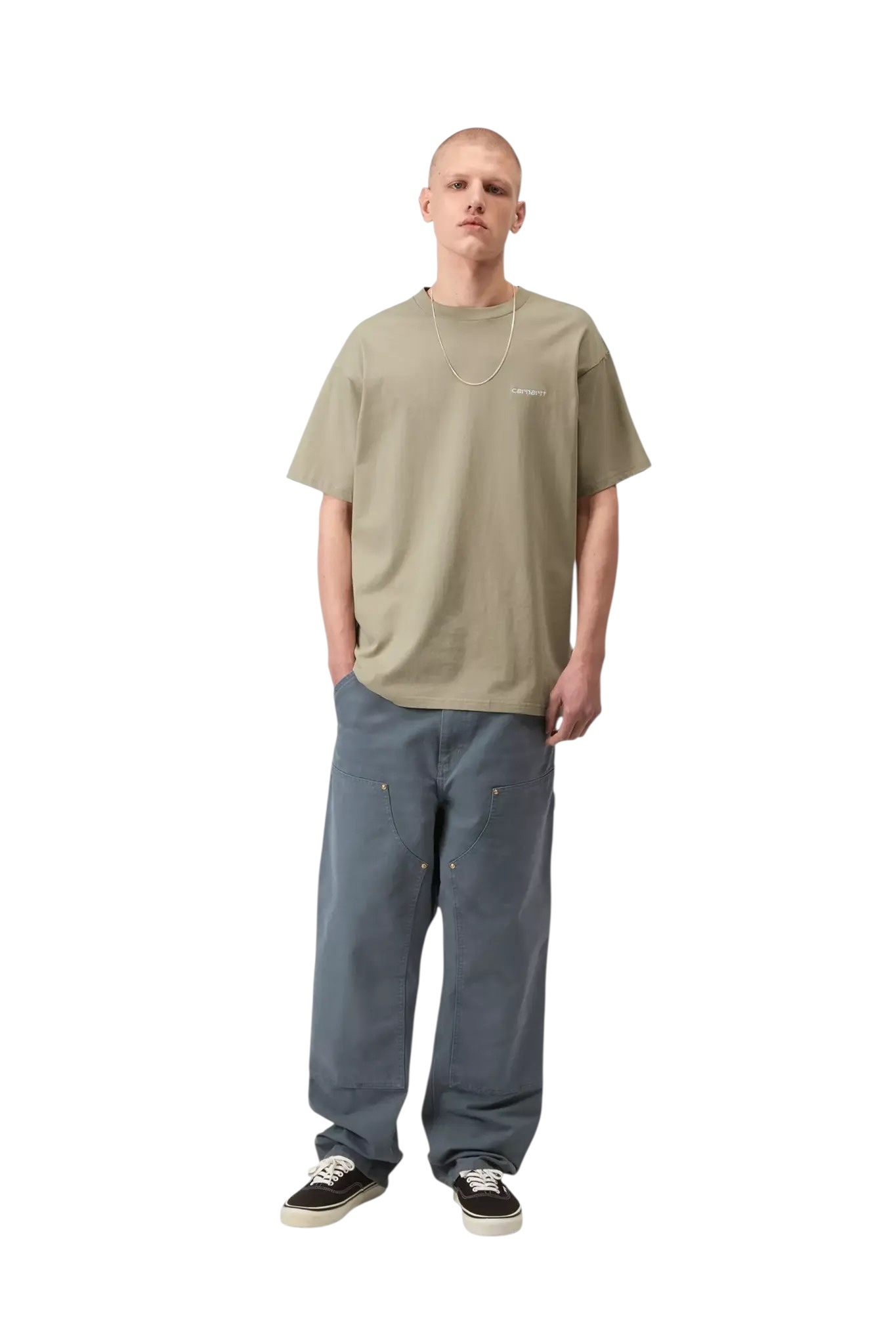 Carhartt WIP S/S Script Embroidery T-shirt -Barchan/White