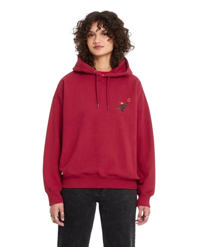 Volcom Moove On Pullover - Deep Red