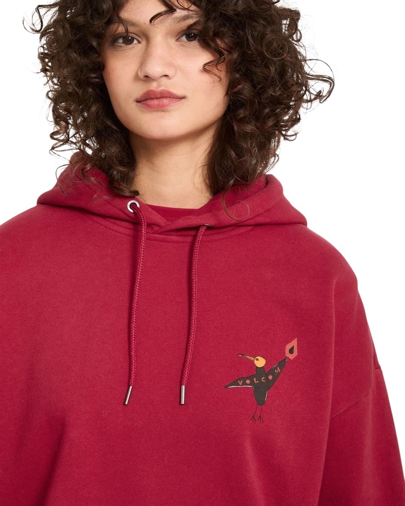 Volcom Moove On Pullover - Deep Red