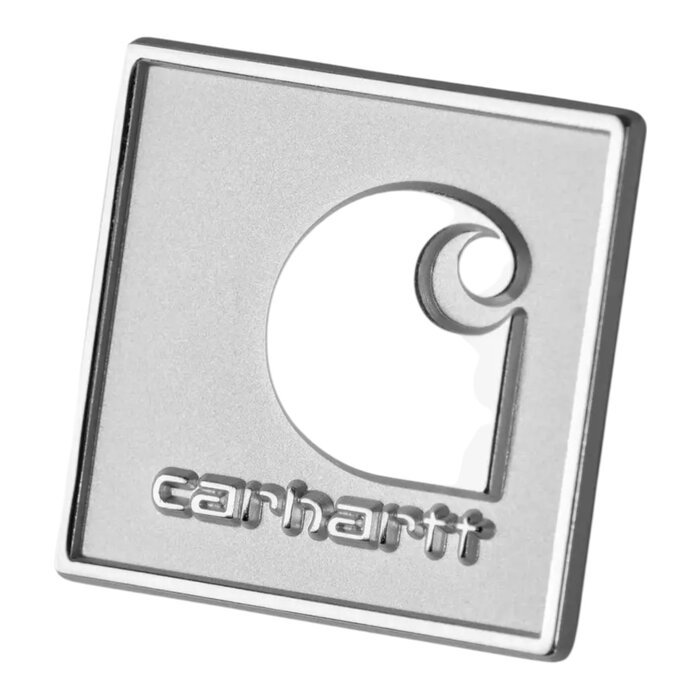 Carhartt WIP Square Label Pin - Zinc Alloy Silver