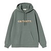 W' Hooded Carhartt Sweat - Velvet Green/Gentle Orange