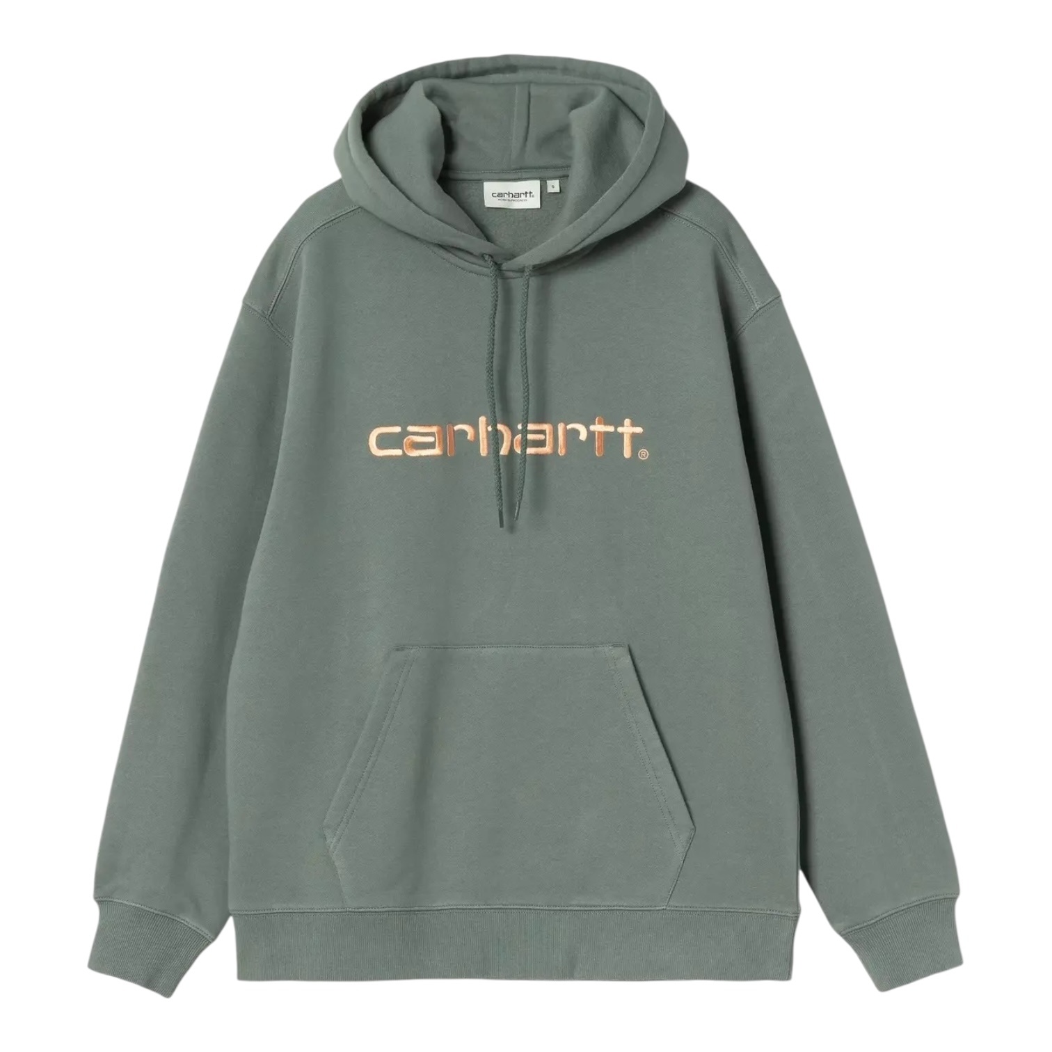 Carhartt WIP W' Hooded Carhartt Sweat - Velvet Green/Gentle Orange