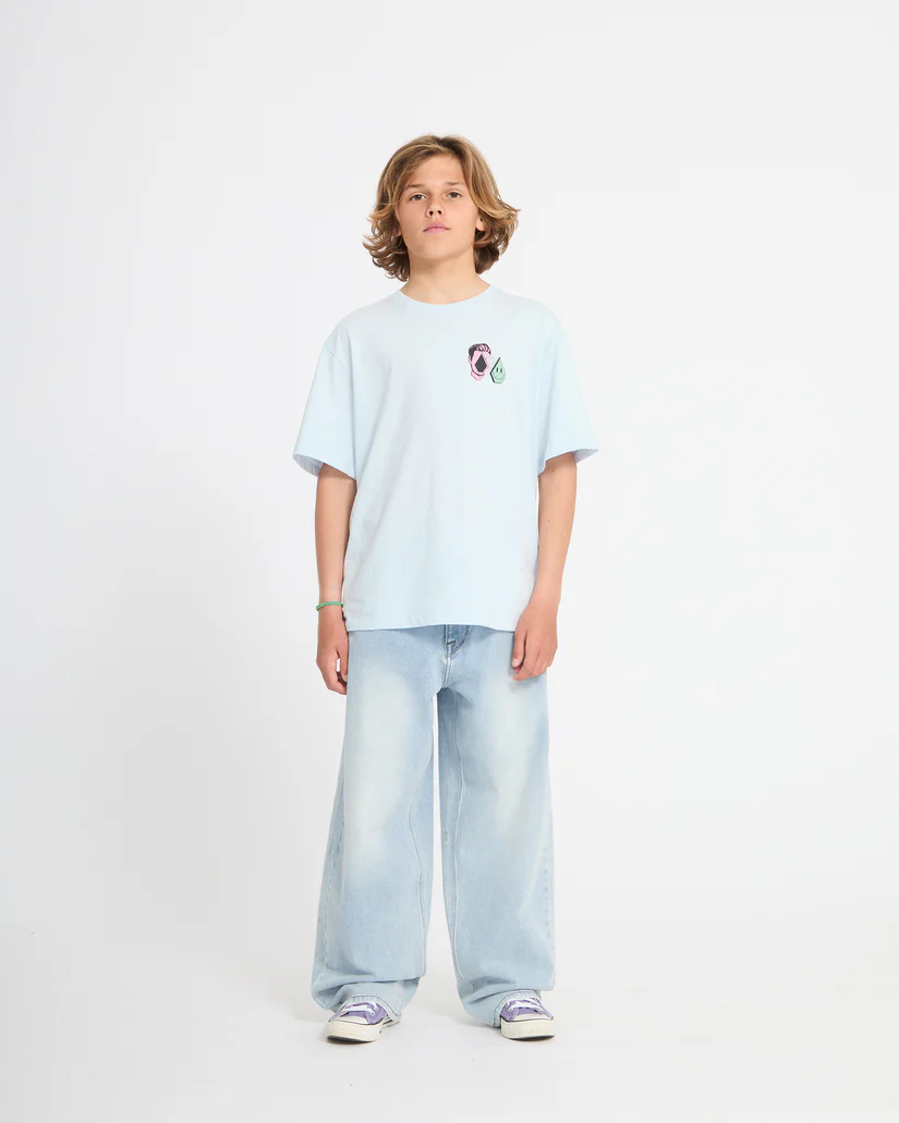 Volcom Aura BSC S/S T-Shirt - Light Acid Blue