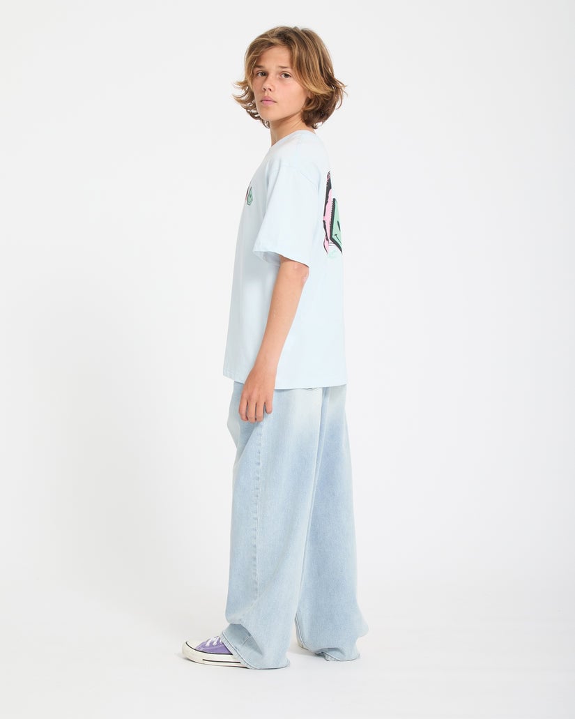 Volcom Aura BSC S/S T-Shirt - Light Acid Blue