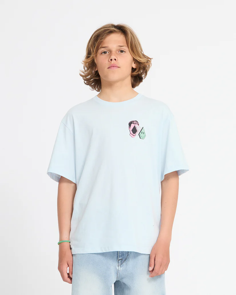 Volcom Aura BSC S/S T-Shirt - Light Acid Blue