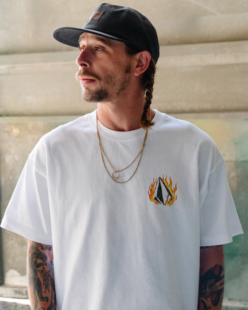 Volcom Double fantasy LSE S/S T-Shirt  - White