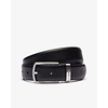 Coffret ceinture en cuir et 2 boucles - Noir Marine