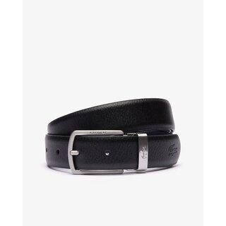 Lacoste Coffret ceinture en cuir et 2 boucles - Noir Marine