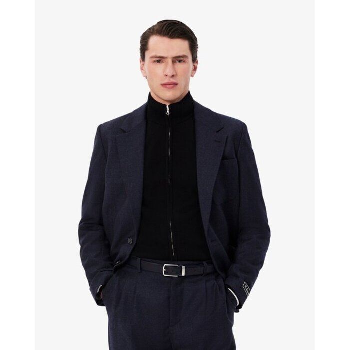 Lacoste Coffret ceinture en cuir et 2 boucles - Noir Marine