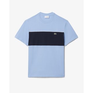 Lacoste T-shirt color-block coton - Bleu Clair/Noir
