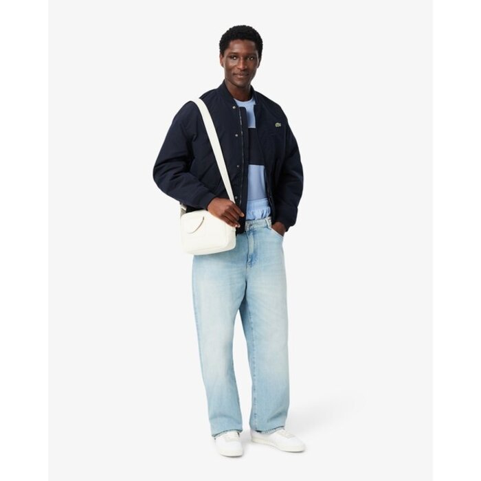 Lacoste T-shirt color-block coton - Bleu Clair/Noir