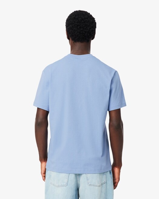 Lacoste T-shirt color-block coton - Bleu Clair/Noir
