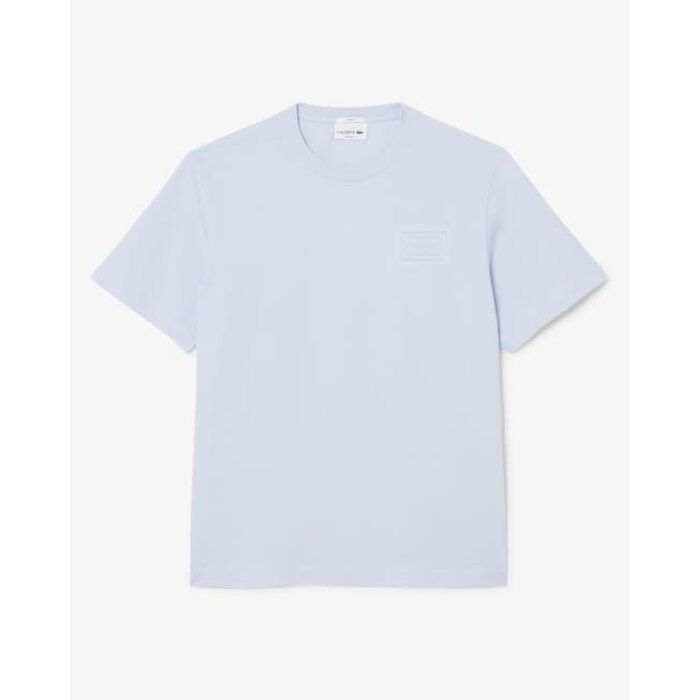 Lacoste T-shirt coton marquage embossé - Bleu Clair