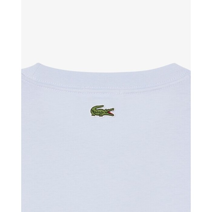Lacoste T-shirt coton marquage embossé - Bleu Clair