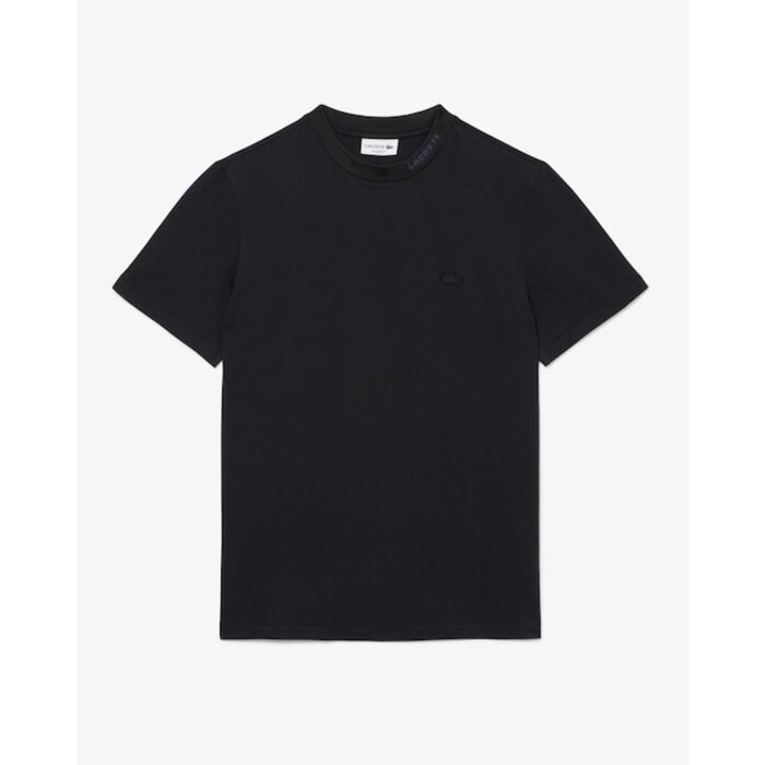 Lacoste T-shirt Commuter Piqué marquage jacquard - Noir