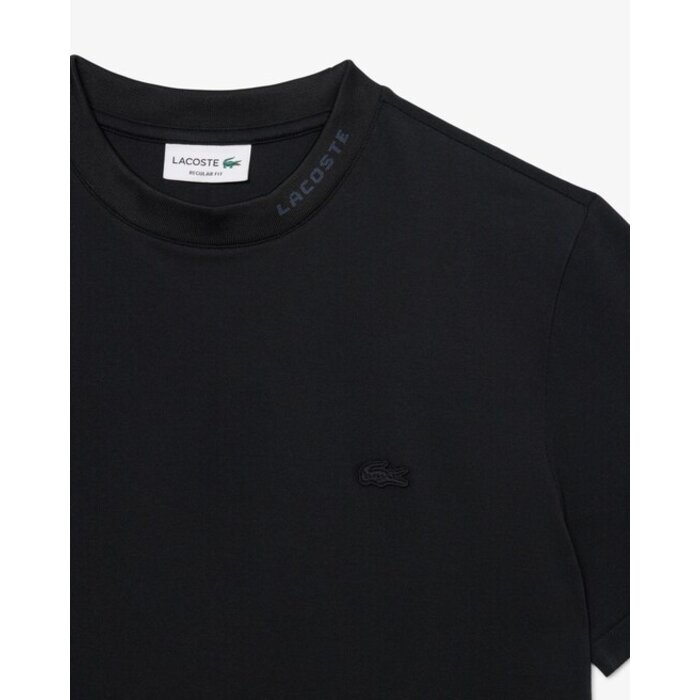 Lacoste T-shirt Commuter Piqué marquage jacquard - Noir