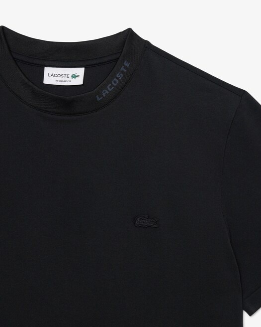 Lacoste T-shirt Commuter Piqué marquage jacquard - Noir