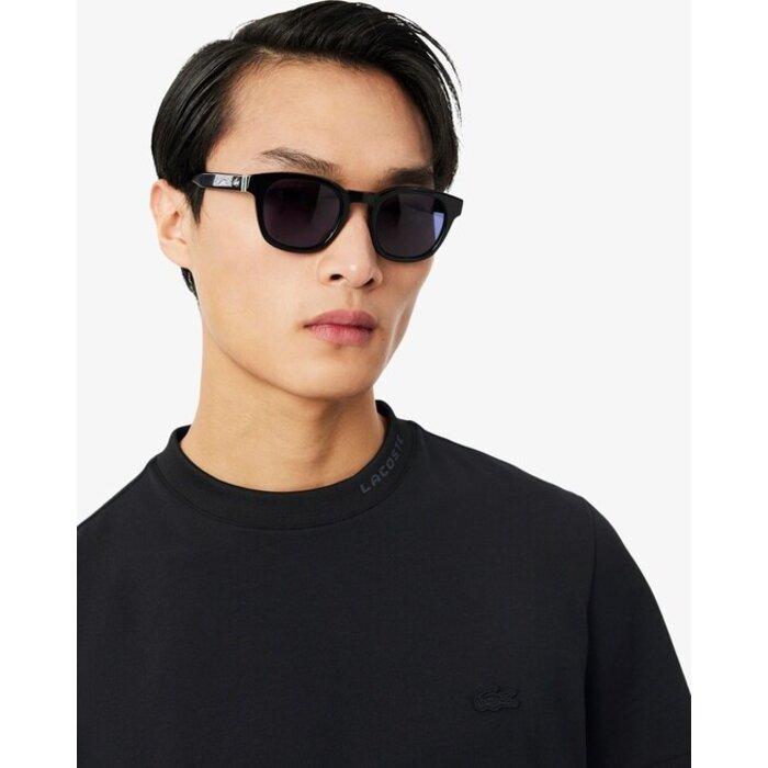 Lacoste T-shirt Commuter Piqué marquage jacquard - Noir