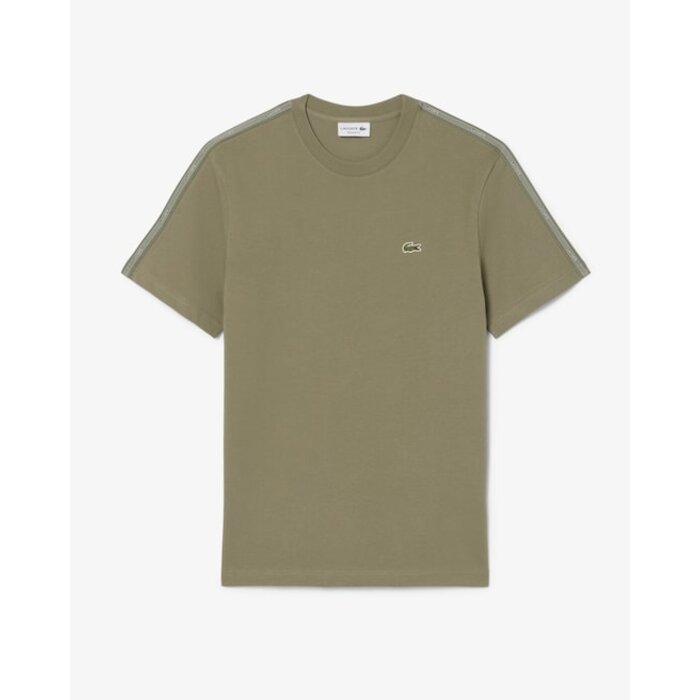 Lacoste T-shirt coton épais bande sigle - Vert Kaki