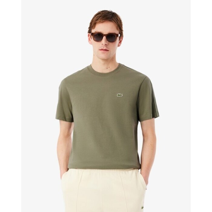 Lacoste T-shirt coton épais bande sigle - Vert Kaki