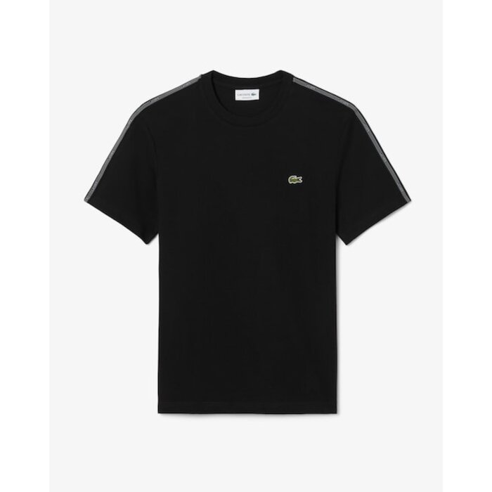 Lacoste T-shirt coton épais bande sigle - Noir