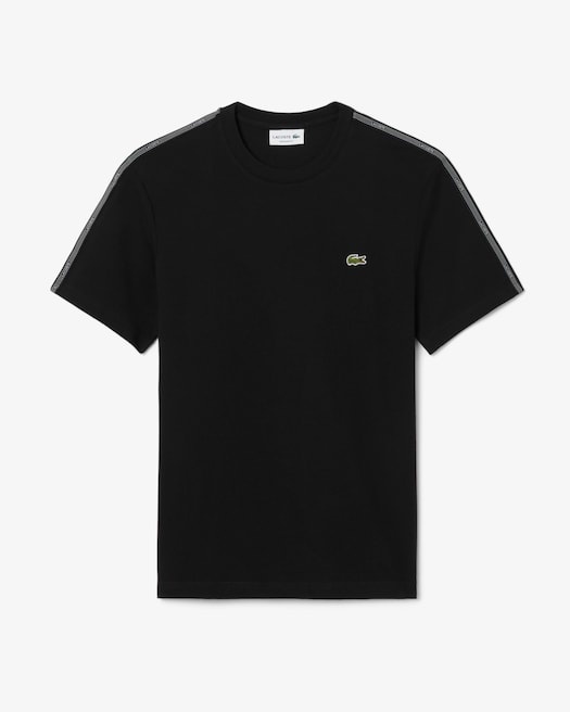 Lacoste T-shirt coton épais bande sigle - Noir
