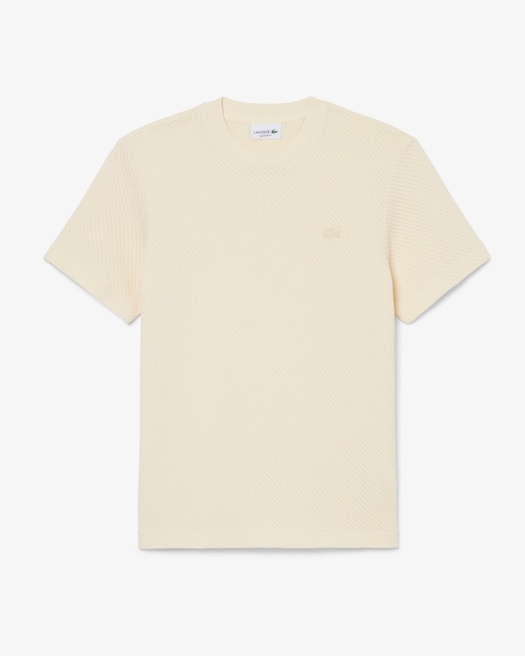 Lacoste T-shirt Coton Ajouré - Beige