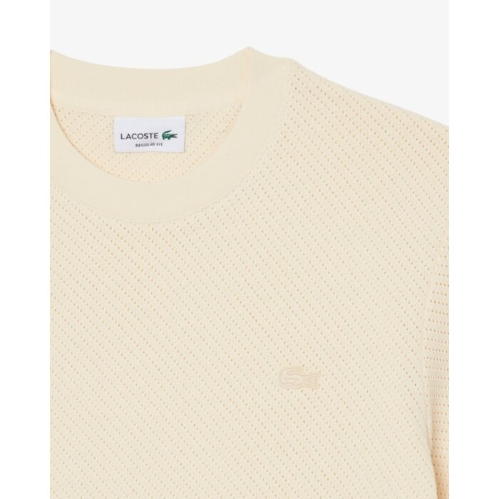 Lacoste T-shirt Coton Ajouré - Beige