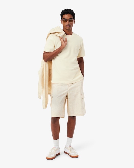 Lacoste T-shirt Coton Ajouré - Beige