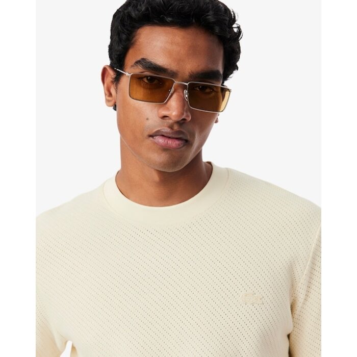 Lacoste T-shirt Coton Ajouré - Beige