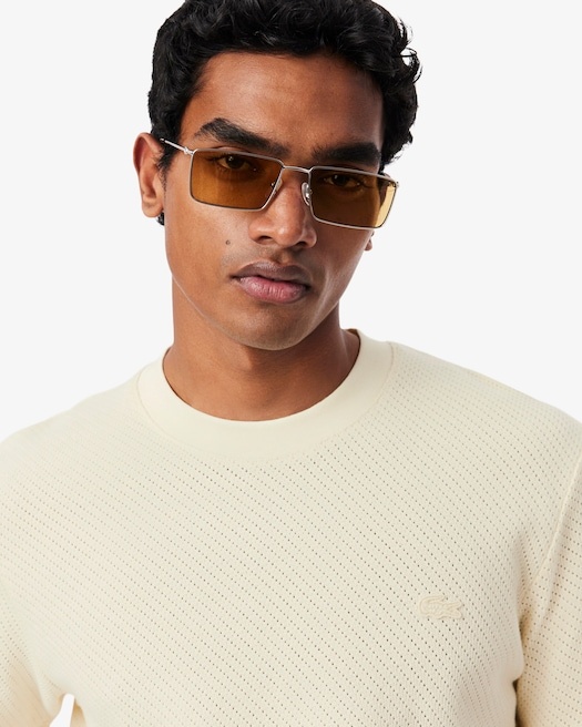 Lacoste T-shirt Coton Ajouré - Beige