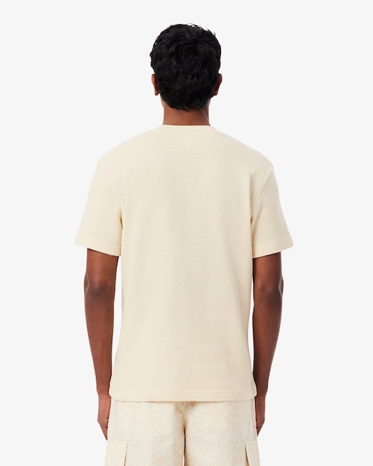 Lacoste T-shirt Coton Ajouré - Beige