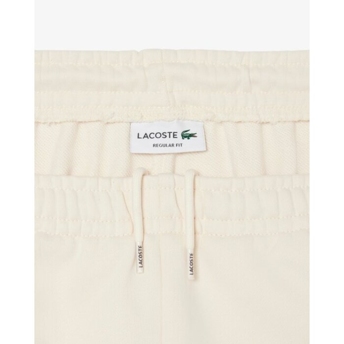 Lacoste Short regular fit color-block molleton  - Blanc/Beige