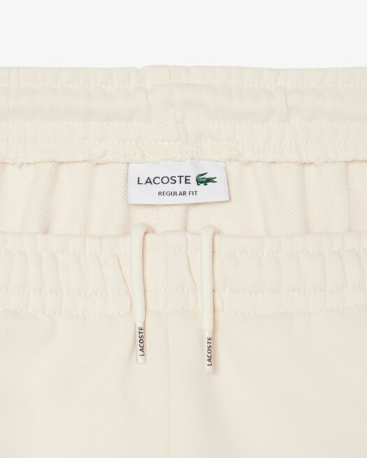 Lacoste Short regular fit color-block molleton  - Blanc/Beige