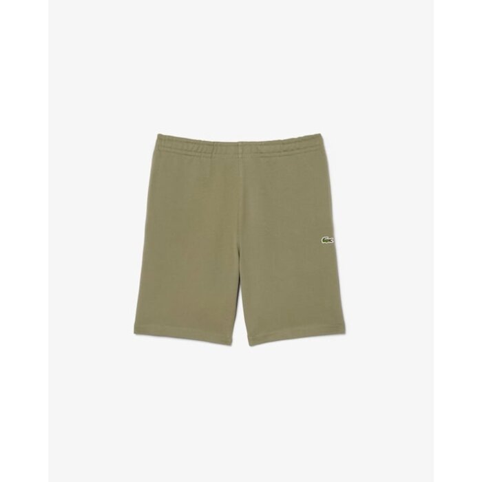 Lacoste Short regular fit molleton bandes siglées - Vert Kaki