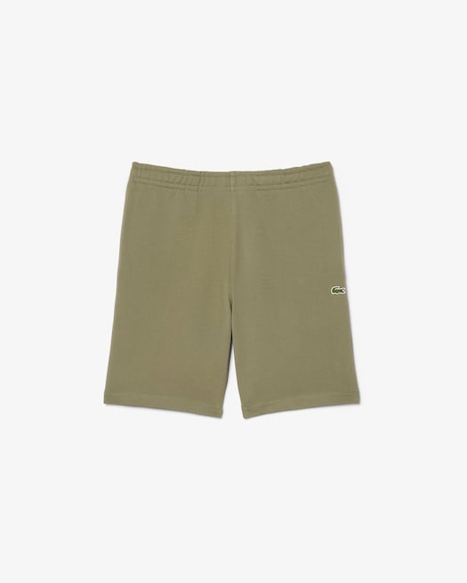 Lacoste Short regular fit molleton bandes siglées - Vert Kaki