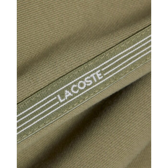 Lacoste Short regular fit molleton bandes siglées - Vert Kaki
