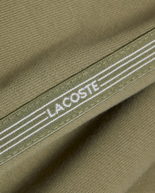 Lacoste Short regular fit molleton bandes siglées - Vert Kaki