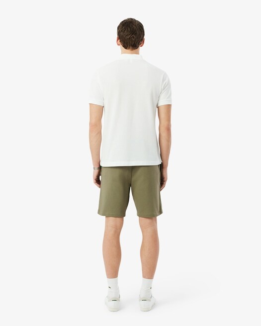 Lacoste Short regular fit molleton bandes siglées - Vert Kaki