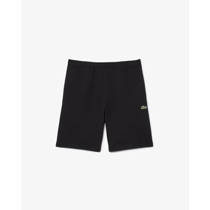 Lacoste Short regular fit molleton bandes siglées - Noir