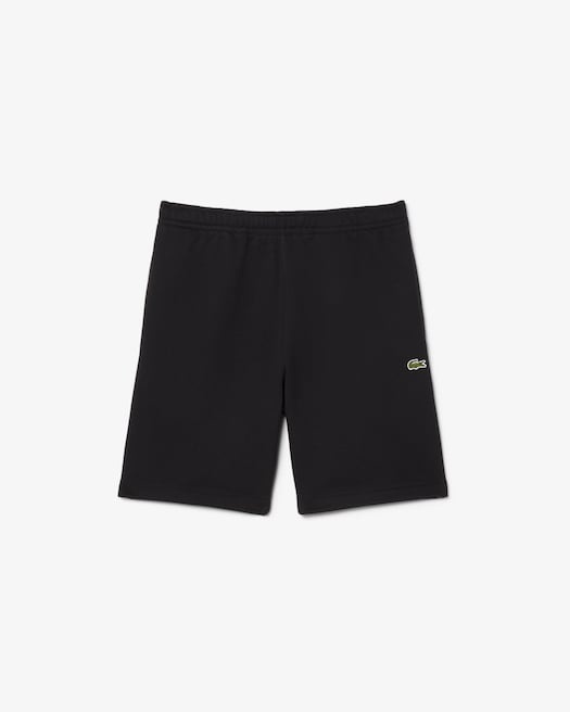 Lacoste Short regular fit molleton bandes siglées - Noir