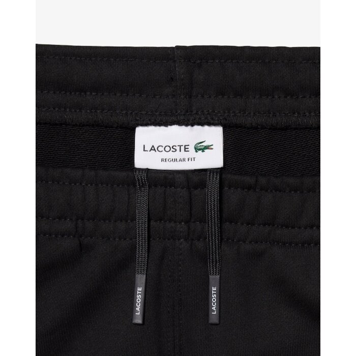 Lacoste Short regular fit molleton bandes siglées - Noir