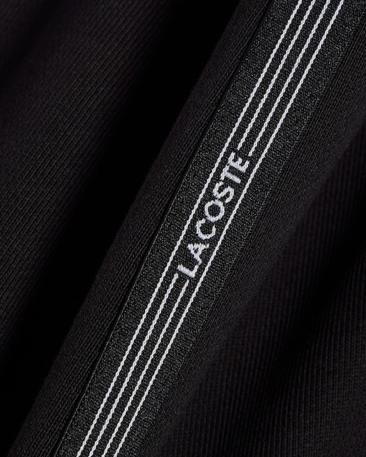 Lacoste Short regular fit molleton bandes siglées - Noir