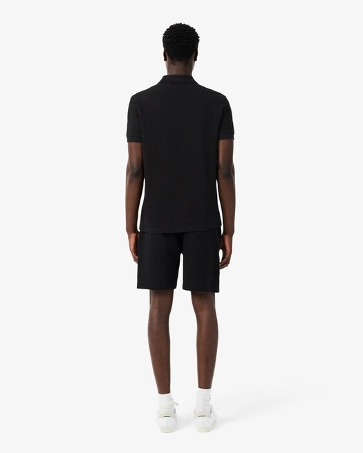 Lacoste Short regular fit molleton bandes siglées - Noir
