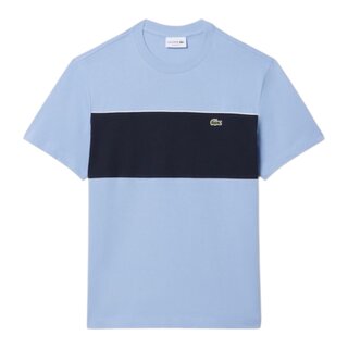 Lacoste T-shirt color-block coton - Bleu Clair/Noir