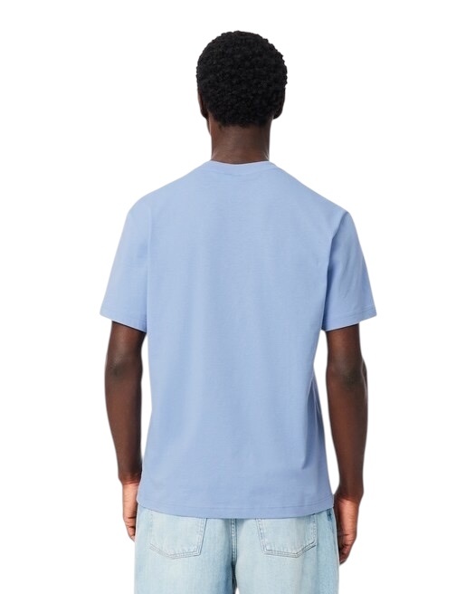 Lacoste T-shirt color-block coton - Bleu Clair/Noir
