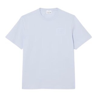 Lacoste T-shirt coton marquage embossé - Bleu Clair