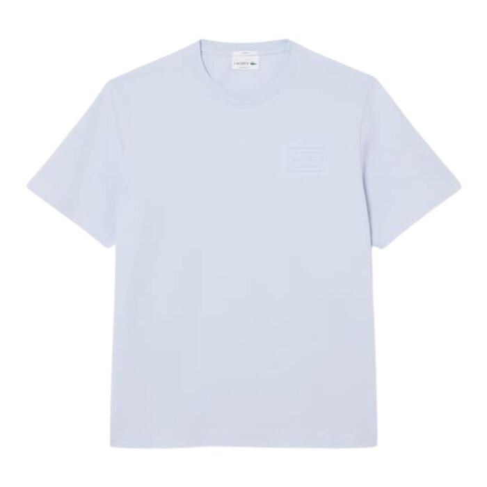 Lacoste T-shirt coton marquage embossé - Bleu Clair