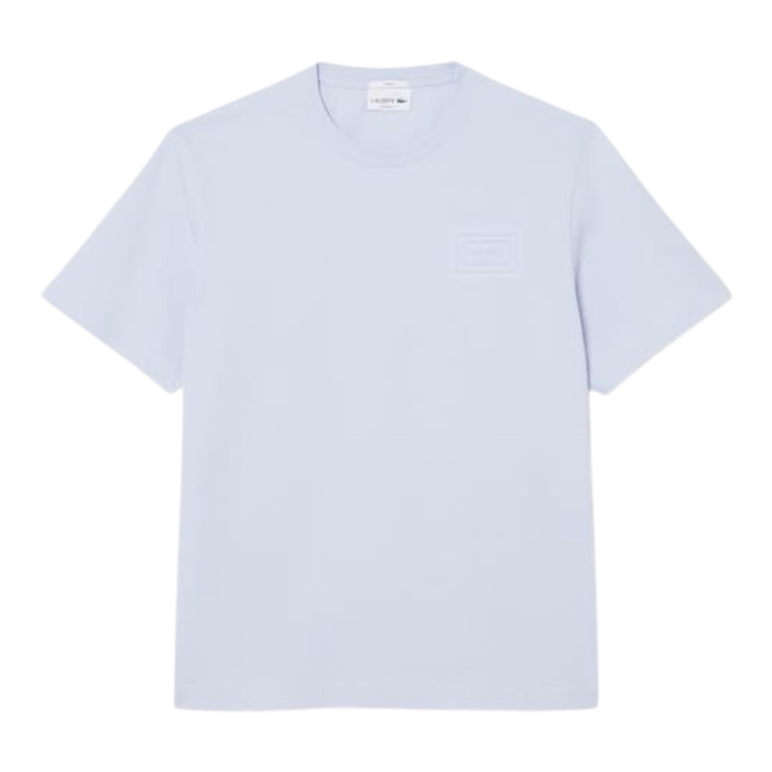 Lacoste T-shirt coton marquage embossé - Bleu Clair