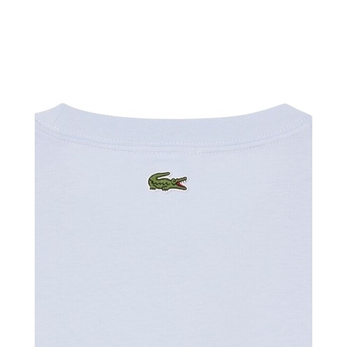Lacoste T-shirt coton marquage embossé - Bleu Clair